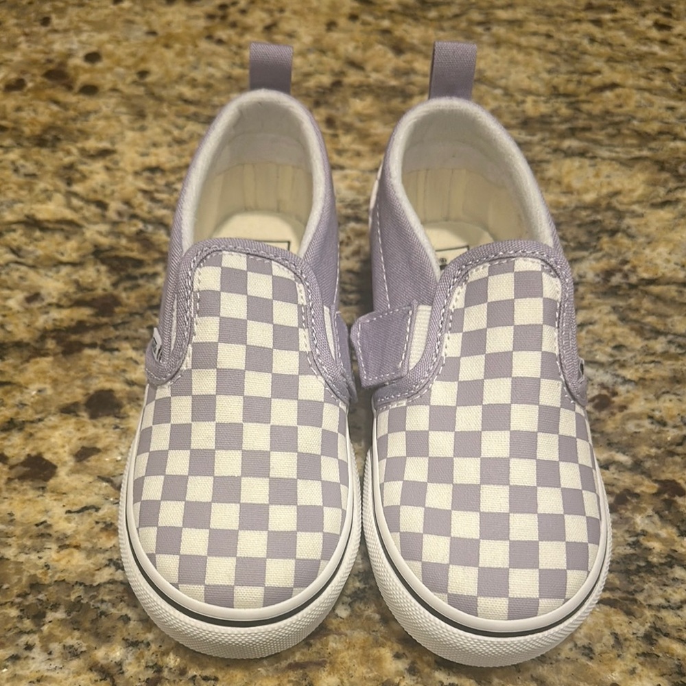 Vans Purple and White Canvas Sneakers(New)
